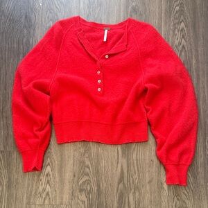 Free People Red Cashmere Sweater